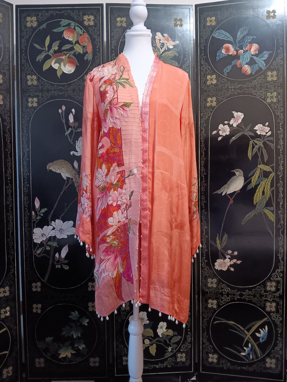 Sapphire Coral Floral Printed Kimono - Picture 10 of 10